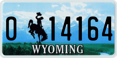 WY license plate 014164