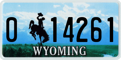 WY license plate 014261