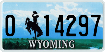 WY license plate 014297