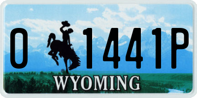 WY license plate 01441P