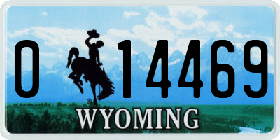 WY license plate 014469