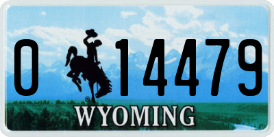 WY license plate 014479