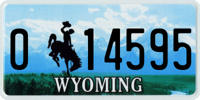 WY license plate 014595