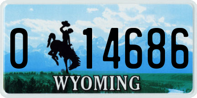 WY license plate 014686