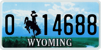 WY license plate 014688