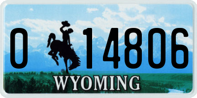 WY license plate 014806