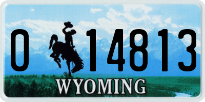 WY license plate 014813
