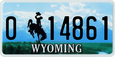 WY license plate 014861