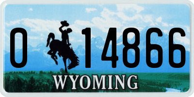 WY license plate 014866