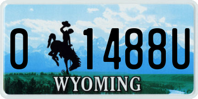 WY license plate 01488U