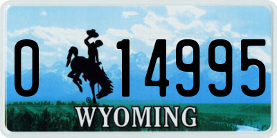 WY license plate 014995