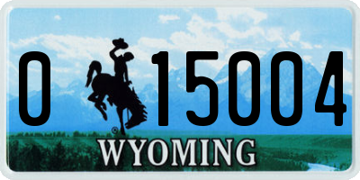 WY license plate 015004