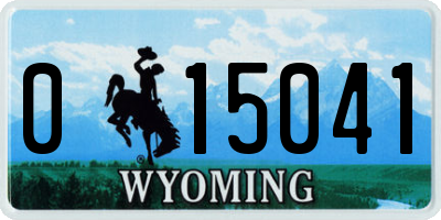 WY license plate 015041
