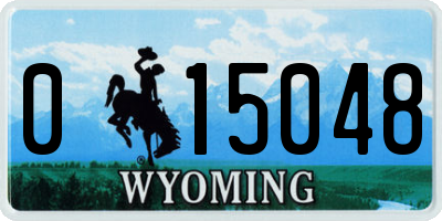 WY license plate 015048