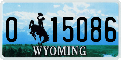 WY license plate 015086