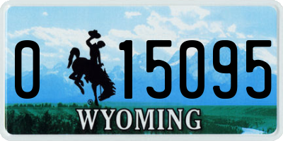 WY license plate 015095