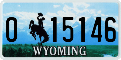 WY license plate 015146