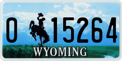 WY license plate 015264