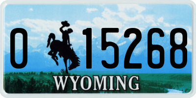 WY license plate 015268