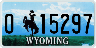 WY license plate 015297