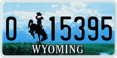 WY license plate 015395