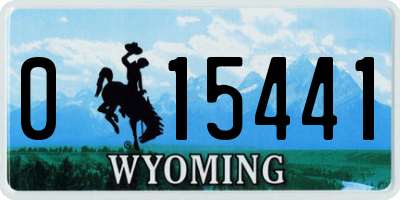 WY license plate 015441