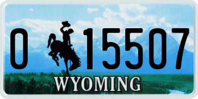 WY license plate 015507