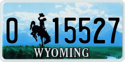 WY license plate 015527