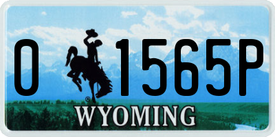 WY license plate 01565P