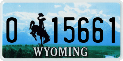 WY license plate 015661