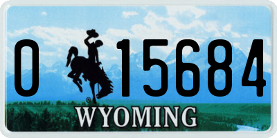 WY license plate 015684