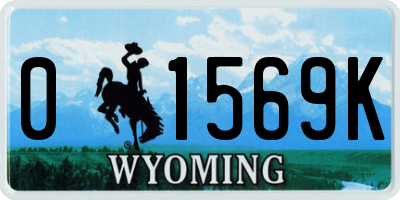 WY license plate 01569K