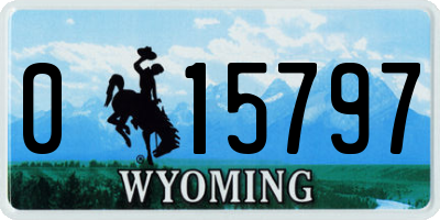 WY license plate 015797