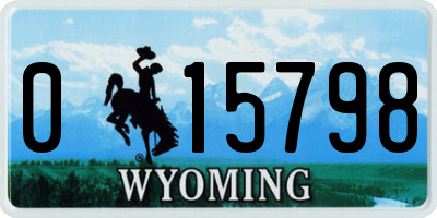 WY license plate 015798