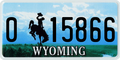 WY license plate 015866