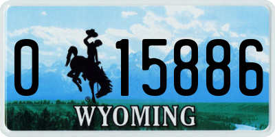 WY license plate 015886