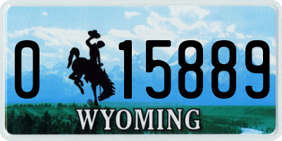 WY license plate 015889