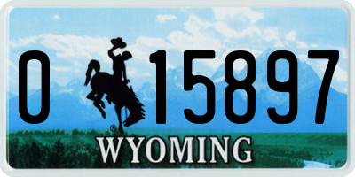 WY license plate 015897