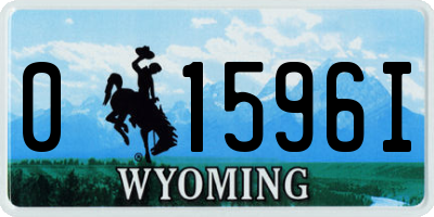 WY license plate 01596I