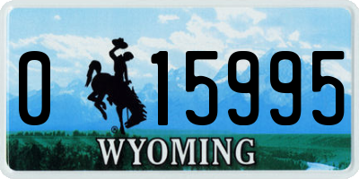 WY license plate 015995