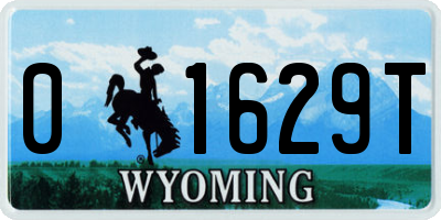 WY license plate 01629T