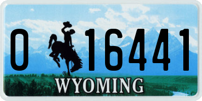 WY license plate 016441