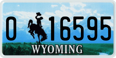 WY license plate 016595