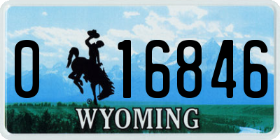 WY license plate 016846