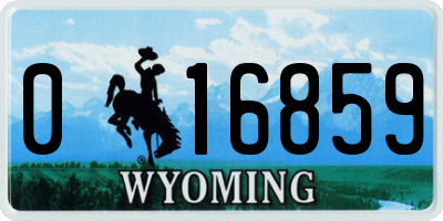 WY license plate 016859