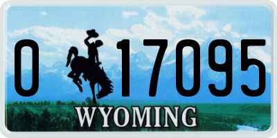 WY license plate 017095