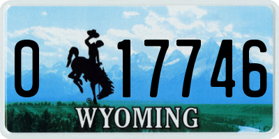 WY license plate 017746