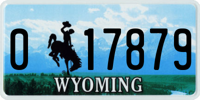 WY license plate 017879