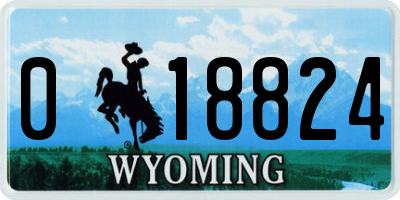 WY license plate 018824