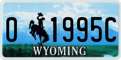 WY license plate 01995C